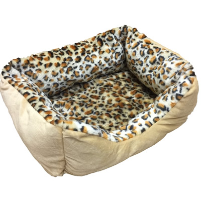 Heated Soft Leopard Beds